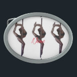 Female Dancer Thunder_Cove Belt Buckle<br><div class="desc">Female dancer,  exercise fitness,  dance,  customize with your own greeting,  name,  message,  etc</div>