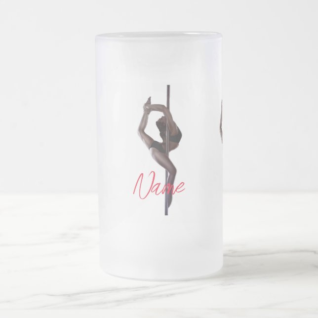 Female Dancer Thunder_Cove Frosted Glass Beer Mug (Center)