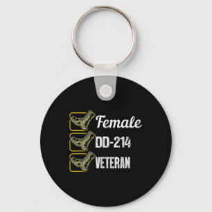 Female Dd-214 Veteran _1 Keychain