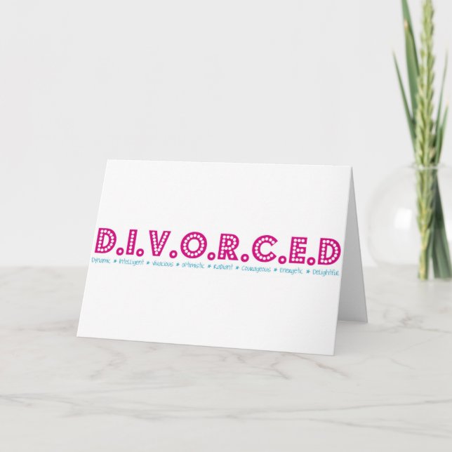Female Definition of Divorce Card (Front)