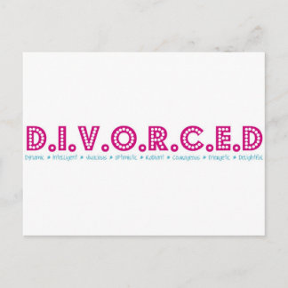 Female Definition of Divorce Postcard