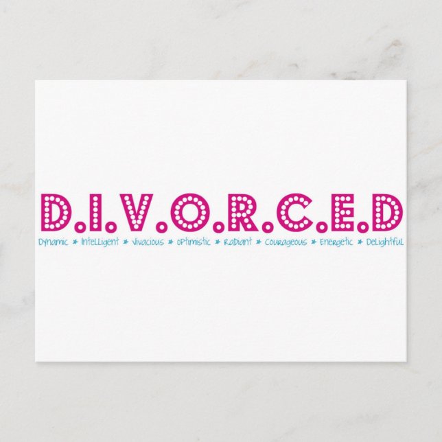 Female Definition of Divorce Postcard (Front)