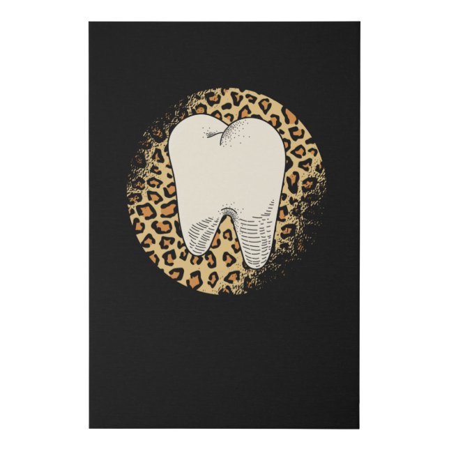 Female Dentist Gift Tooth Faux Canvas Print (Front)