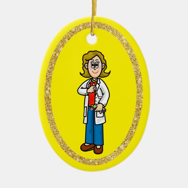 Female Dentist Ornament (Front)