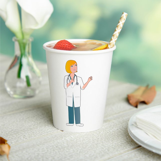 Female Doctor Paper Cups (Creator Uploaded)