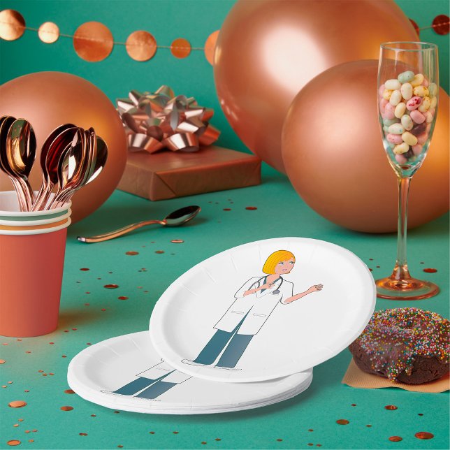Female Doctor Paper Plates (Creator Uploaded)