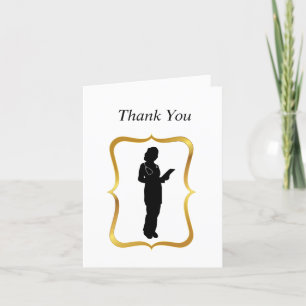Female Doctor Silhouette Blank Greeting Card