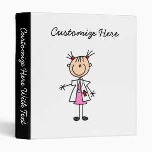 Female Doctor Stick Figure Binder