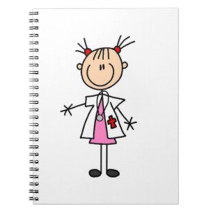 Female Doctor Stick Figure Notebook