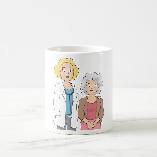 Female Doctor with Senior Woman Patient Coffee Mug (Creator Uploaded)