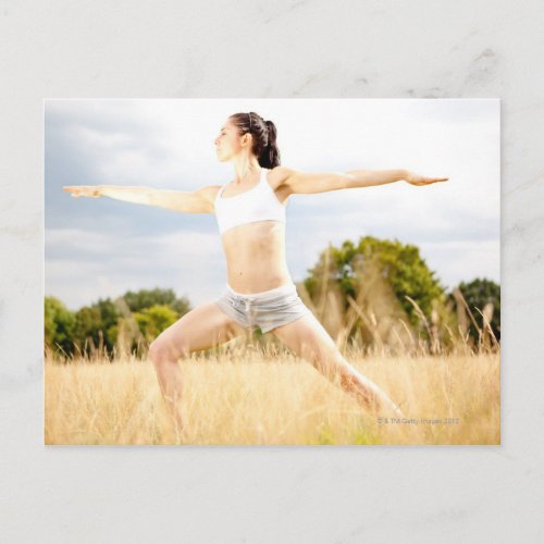 Female Does Yoga Stretch Postcard
