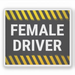Female Driver Sticker