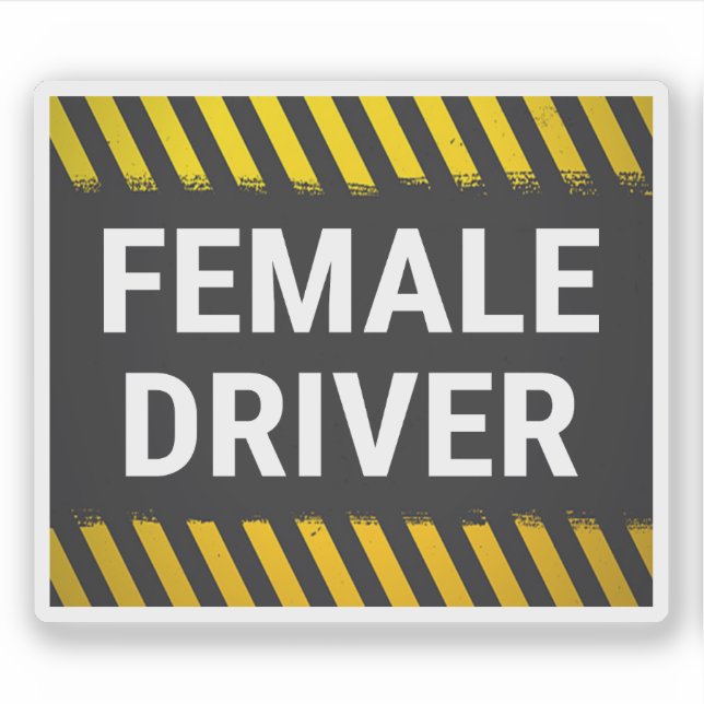 Female Driver Sticker (Front)