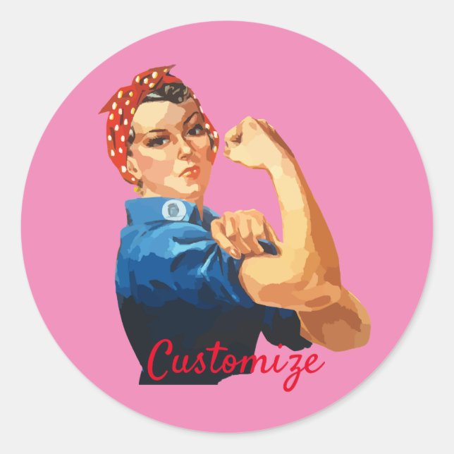  Female Empowerment Thunder_Cove   Classic Round Sticker (Front)