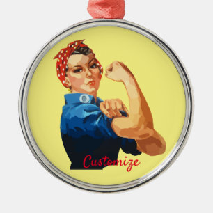 Female Empowerment Thunder_Cove Metal Ornament