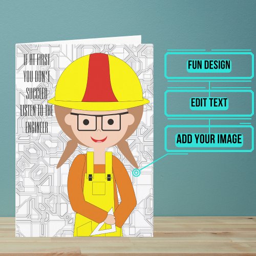 Female Engineer Birthday Card