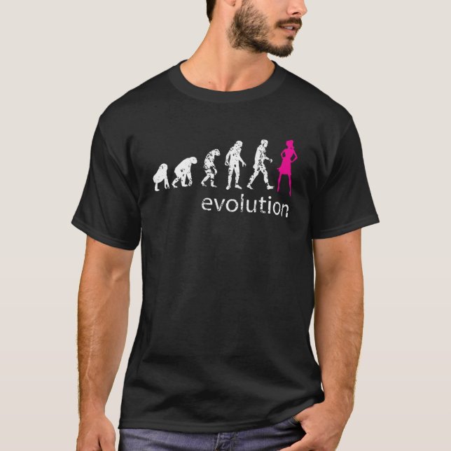 Female Evolution Feminist Strong Women Inspiration T-Shirt (Front)