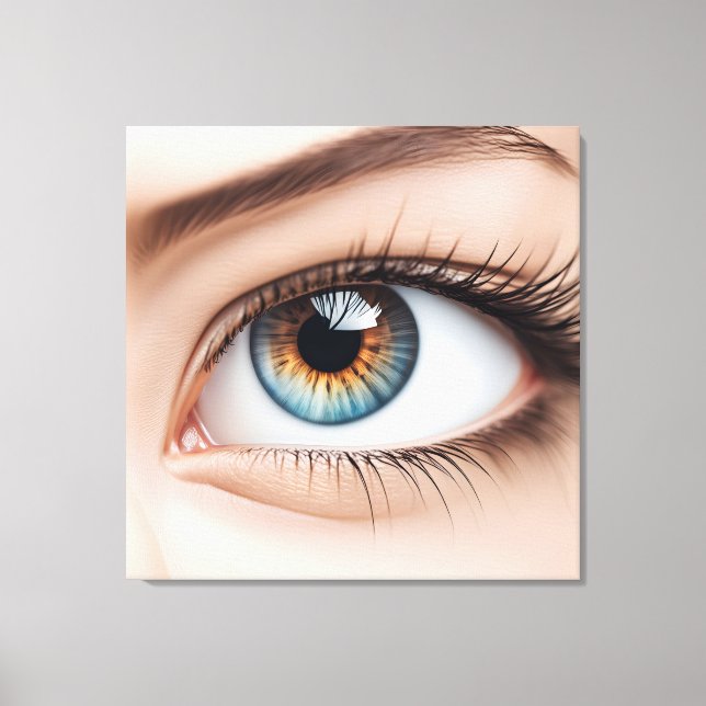 Female eye macro canvas print (Front)