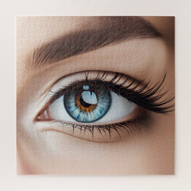 Female eye macro jigsaw puzzle (Vertical)