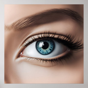 Female eye macro poster