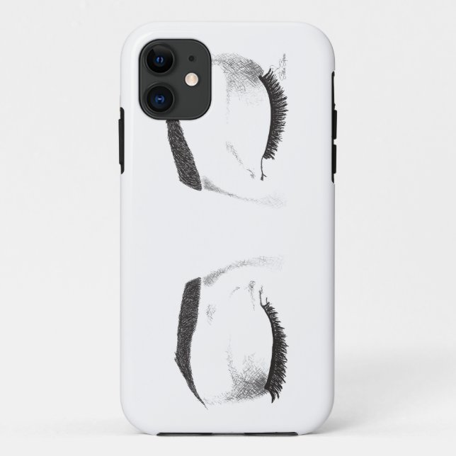 Female Eyes Sketch Case-Mate iPhone Case (Back)