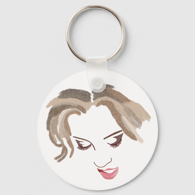 Female Face #2 Keychain (Front)