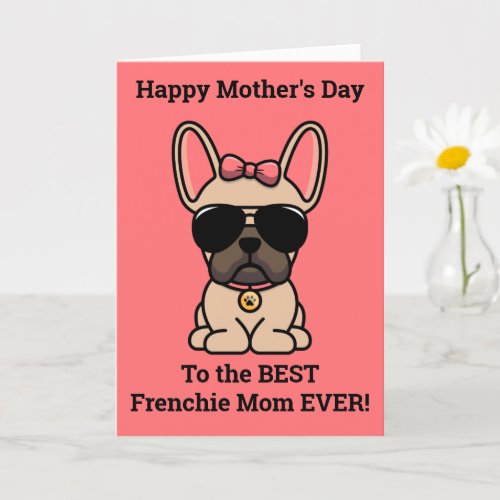 Female Fawn French Bulldog Mothers Day Card