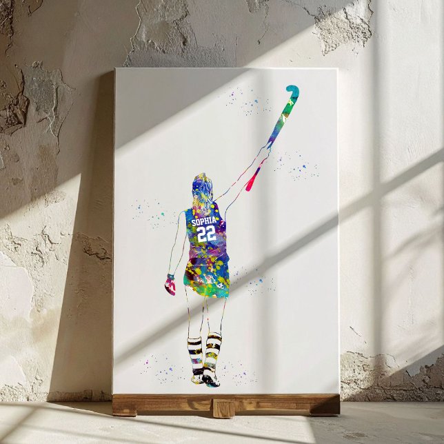 Female Field Hockey Player Canvas Print (Creator Uploaded)