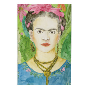 Female Figure Portrait Faux Canvas Print