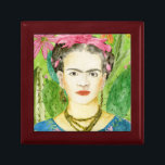 Female Figure Portrait Gift Box<br><div class="desc">Artwork by Melissa Wang. Watercolor-like design with vibrant and colorful flowers and foliage.</div>