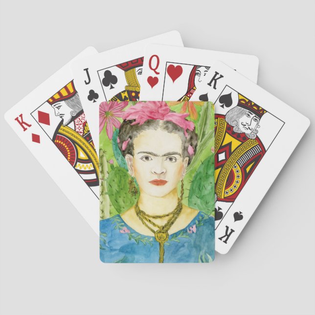 Female Figure Portrait Poker Cards (Back)