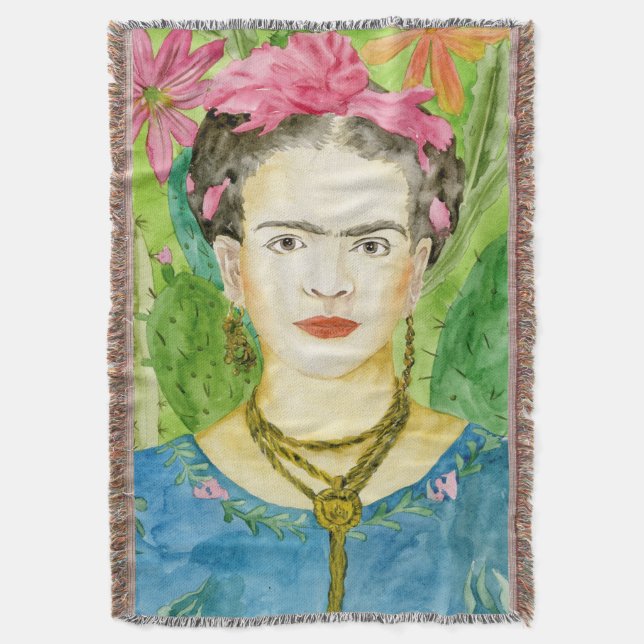 Female Figure Portrait Throw Blanket (Front Vertical)