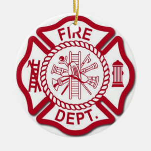 Female Firefighter Ornament