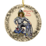 Female Firefighter  Ornament