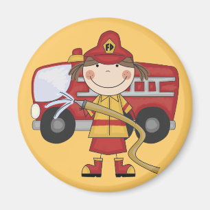 Female Firefighter T-shirts and Gifts Magnet