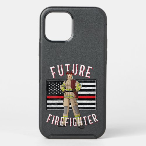Female Firefighter Thin Red Line for Future Firefi OtterBox Symmetry iPhone 12 Pro Case