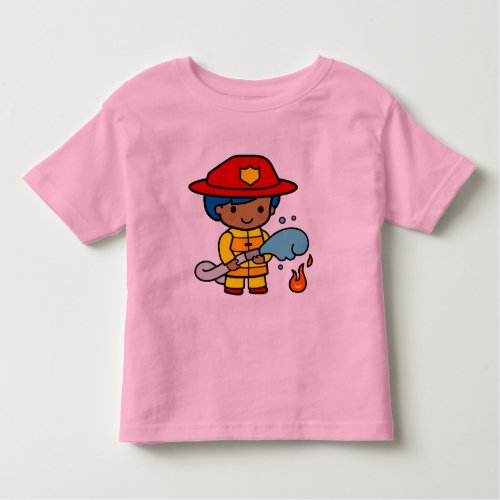 Female Firefighter Toddler T_shirt