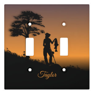 Female Fisherman Custom Text Light Switch Cover