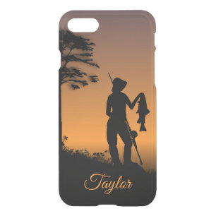 Female Fisherman Custom Text iPhone SE/8/7 Case