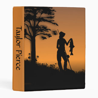 Female Fisherman with Name Mini Binder