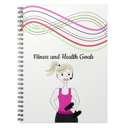 Female Fitness and Health Goals Notebook
