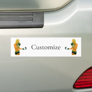 Female Fitness Model boxing Thunder_Cove Bumper Sticker