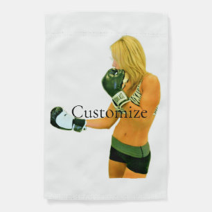 Female Fitness Model boxing Thunder_Cove Garden Flag