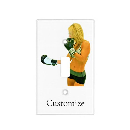 Female Fitness Model boxing Thunder_Cove Light Switch Cover