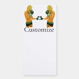 Female Fitness Model boxing Thunder_Cove Magnetic Notepad