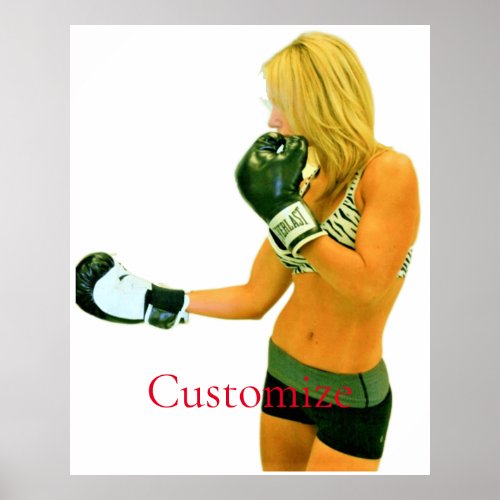 Female Fitness Model boxing Thunder_Cove Poster