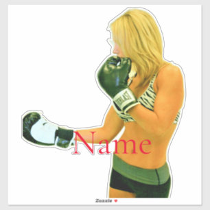 Female Fitness Model boxing Thunder_Cove Sticker