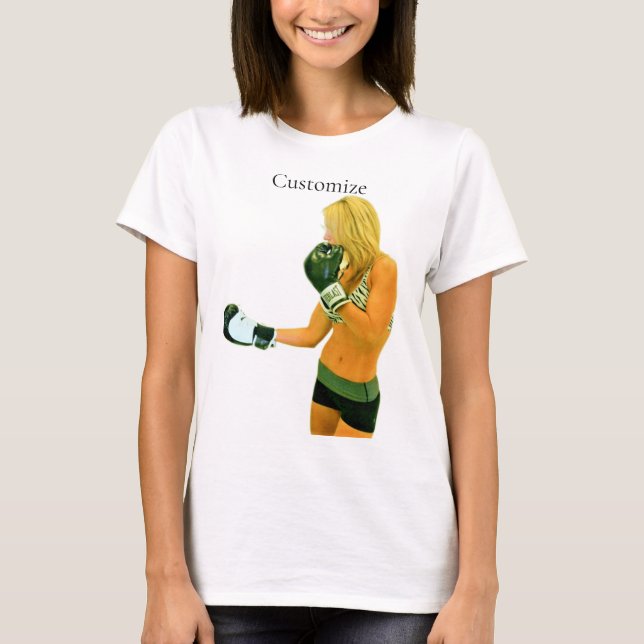 Female Fitness Model boxing Thunder_Cove T-Shirt (Front)