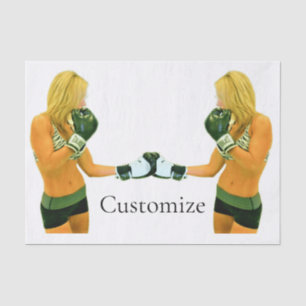Female Fitness Model boxing Thunder_Cove Tissue Paper
