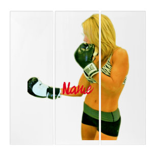 Female Fitness Model boxing Thunder_Cove Triptych